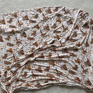 Little Sleepies Brown and Orange Star Blanket